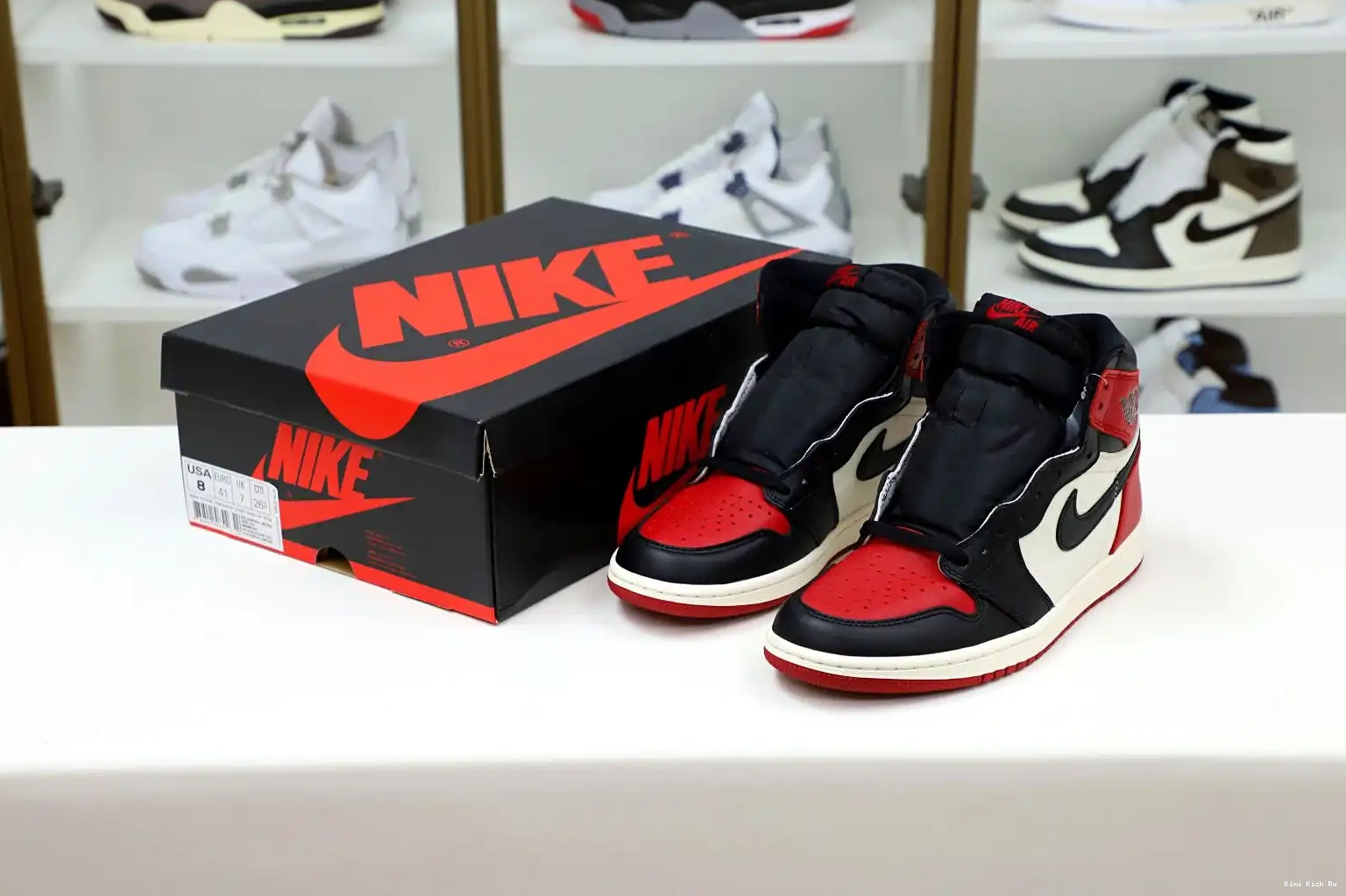 JORDAN TOE' Kimikick 'BRED OG RETRO 1 HIGH AIR 0523